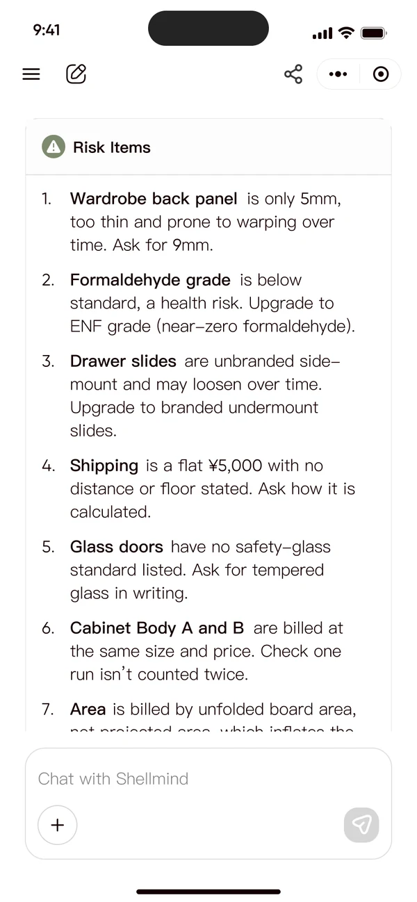 V1 report: ten missing specs listed in full.